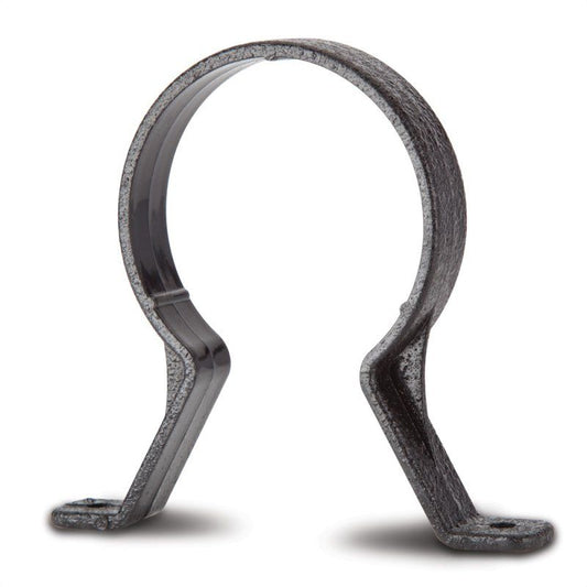 POLYPIPE ELEGANCE CAST IRON DOWNPIPE MT PIPE CLIP CIRC1BK BLACK