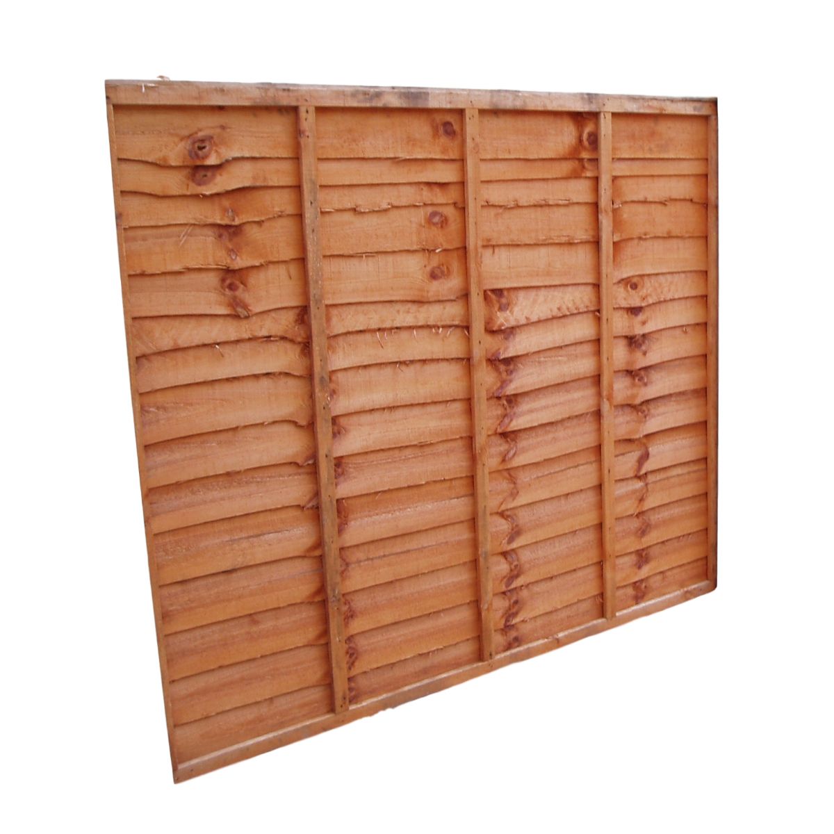 DENBIGH TIMBER WANEY LAP FENCE PANEL 6 x 2' APEX CAP WA6X2