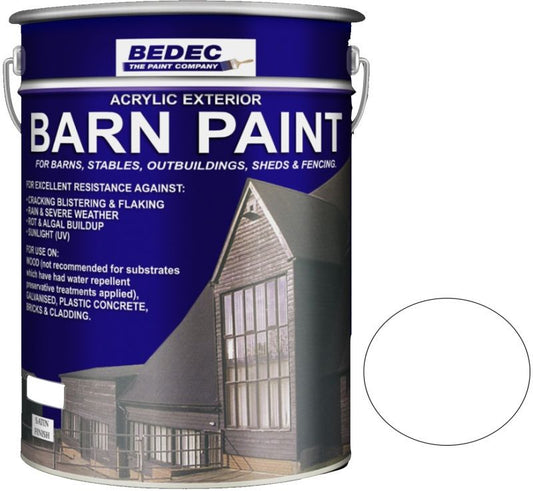 BEDEC SATIN BARN PAINT 20l WHITE BEDE2AN0002/54