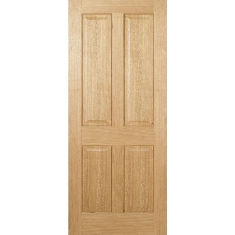 LPD PREFINISHED OAK REGENCY 4PANEL INTERNAL DOOR 78 x 33" 1981 x 838 x 35mm PFOREG4P33