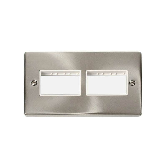CLICK VPSC406WH 2 GANG PLATE 3 x 3 APT MG