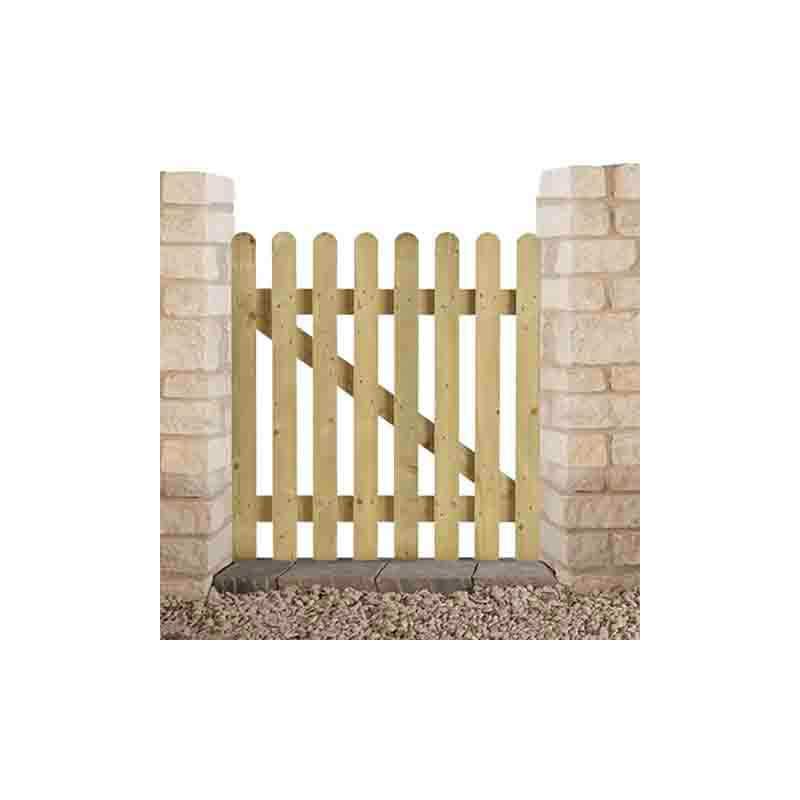 CHARLTON HEN0.9 HENLEY PLANED PALISADE SIDE GATE 900 x 900mm GREEN