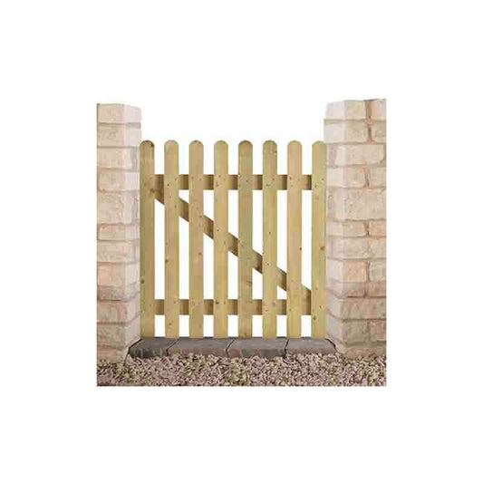 CHARLTON HEN0.9 HENLEY PLANED PALISADE SIDE GATE 900 x 900mm GREEN