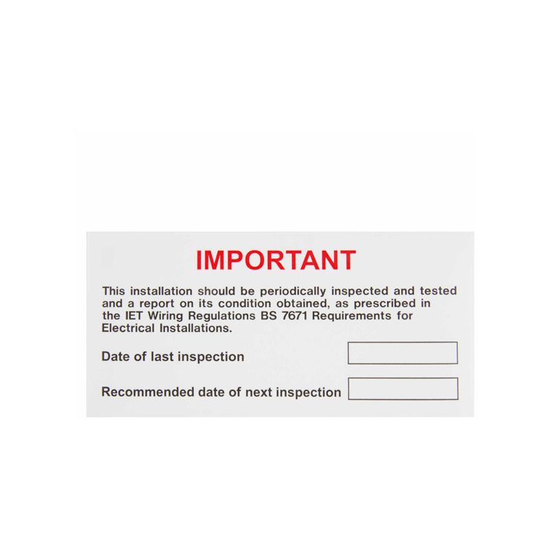 I/SIGNS IS5610SA PERODIC INSP LABEL