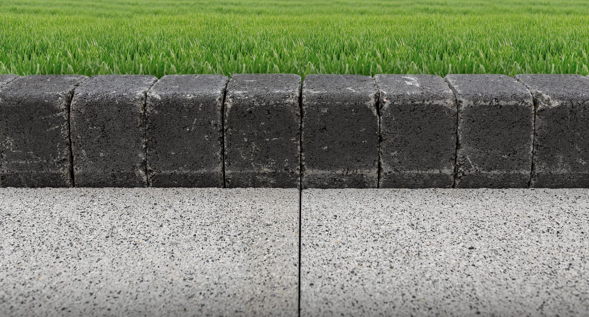 TOBERMORE TEGULA KERB LARGE 200 x 127 x 100mm CHARCOAL TKLCHAR