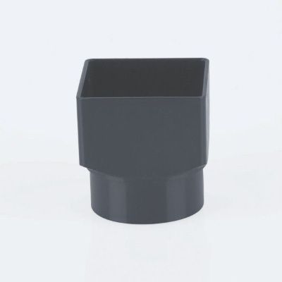 BRETT DOWNPIPE SQUARE TO ROUND ADAPTOR ANTHRACITE GREY BR517