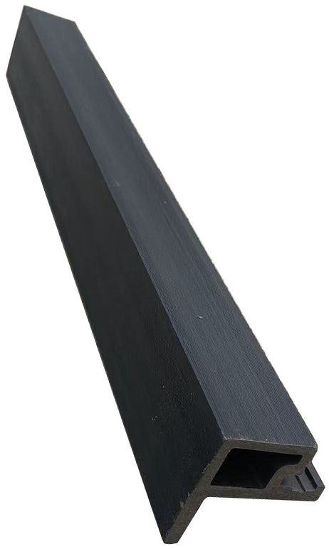 COMPLETE COMPOSITE SLATTED CLADDING END TRIM 49.25 x 49.25 x 2500mm MIDNIGHT BLACK CCESLATMB