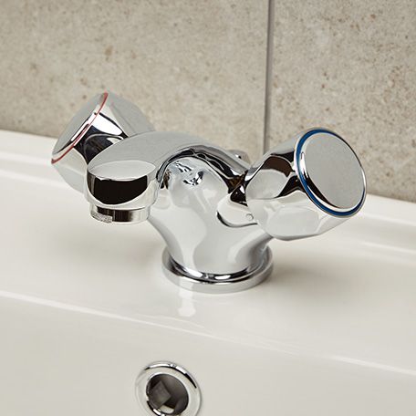 BRISTAN VACBASCMT CLUB BASIN MIXER & POP UP WASTE METAL HEADS CHROME