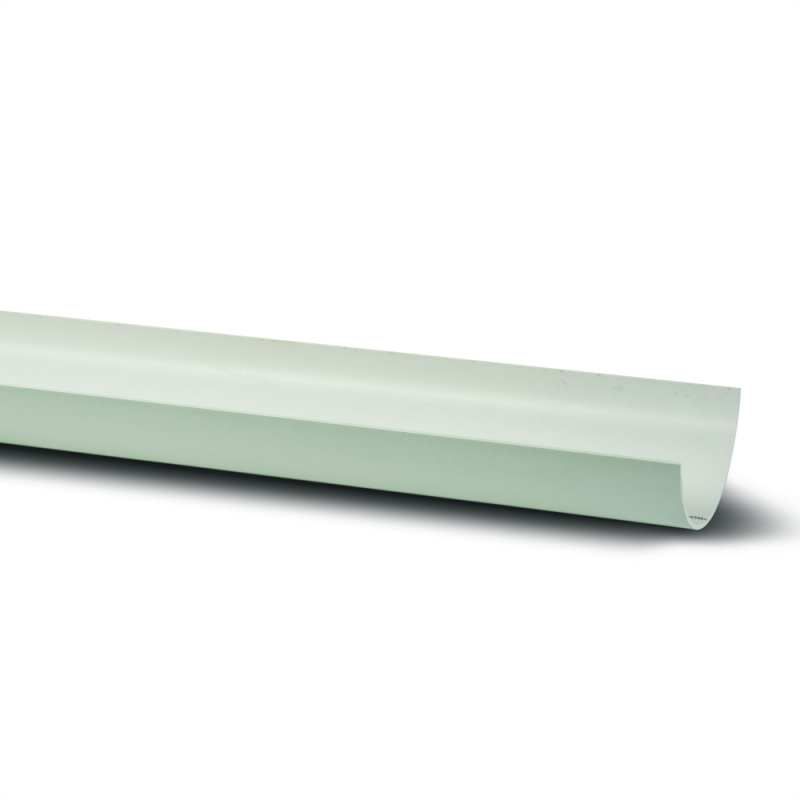 POLYPIPE RAINWATER HALF ROUND GUTTER 112mm x 4m RR101W WHITE