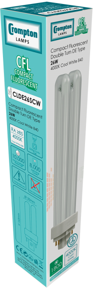 CROMPTON CLDE26SCW CFL 4PIN G24Q3 26W CW