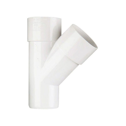 POLYPIPE ABS JUNCTION 32mm x 45deg WS39 WS39W WHITE