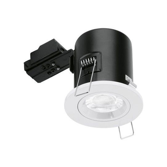 AURORA GU10 DOWNLIGHT FIRE RATED FIXED LOCK RING WHITE EN-FD101W