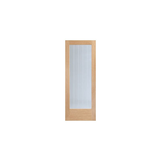 XL OAK VENEERED INT 1 LIGHT SUFFOLK GLAZED DOOR OGOSUFP1027 1981 x 686 x 35mm (27")