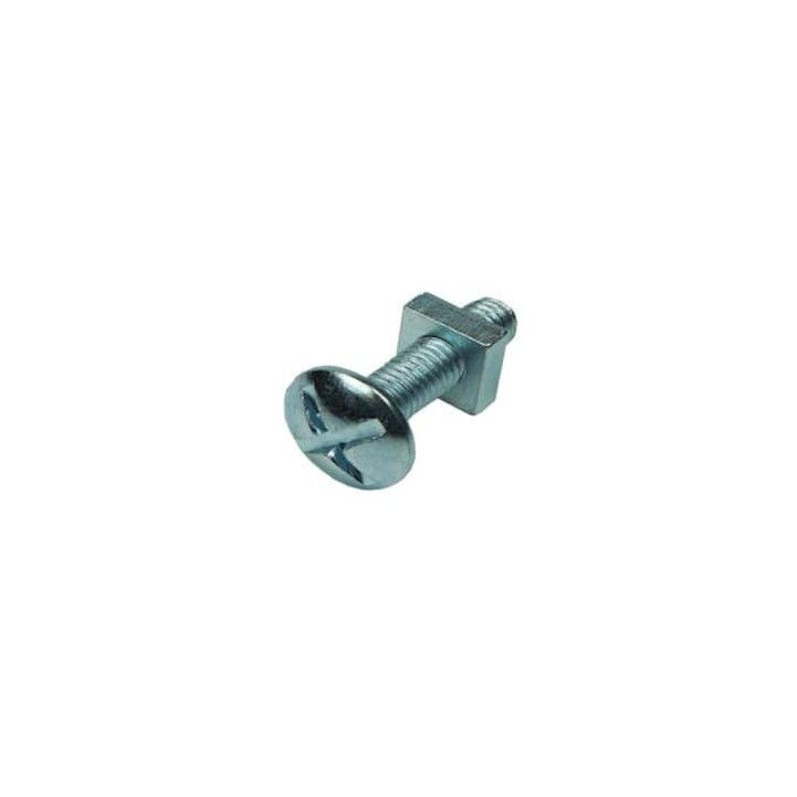 UNIFIX PACK 25 M6 x 60mm BZP ROOFING BOLT & NUT UB3424