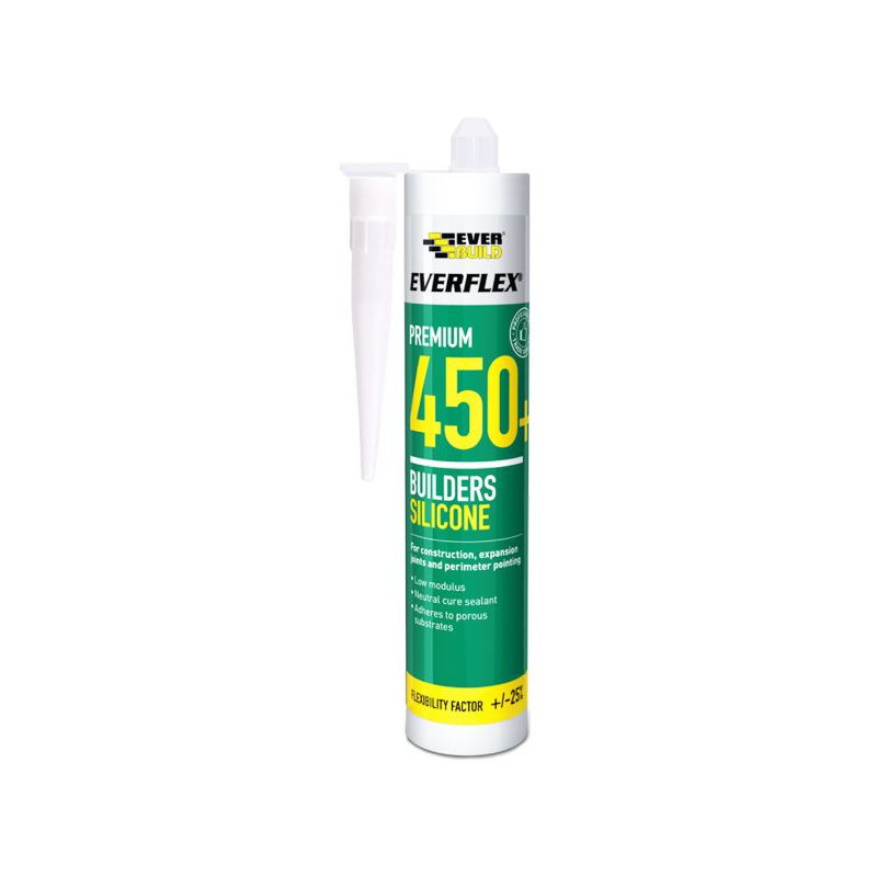Everbuild 450 Construction Silicone White 450WE