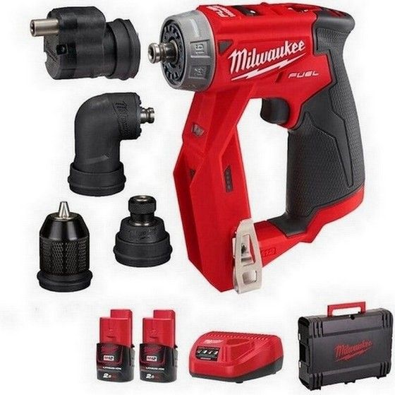 MILWAUKEE M12FDDXKIT-202X 12V BRUSHLESS 4-IN-1 DRILL DRIVER WITH 2X 2.0AH LI-ION BATTERIES