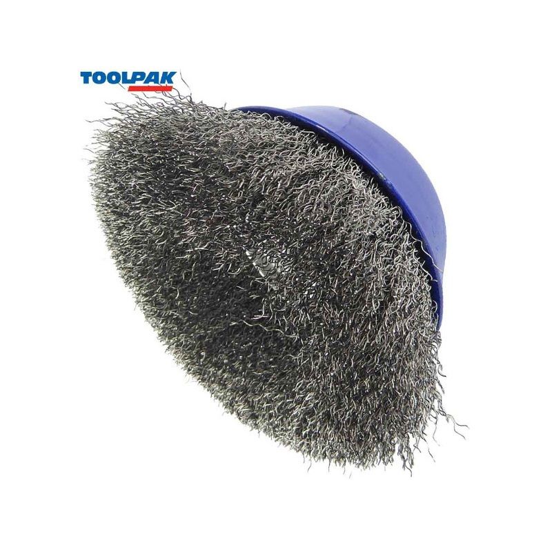 TOOLPAK WB04 CRIMPED CUP BRUSH 125mm M14 BORE