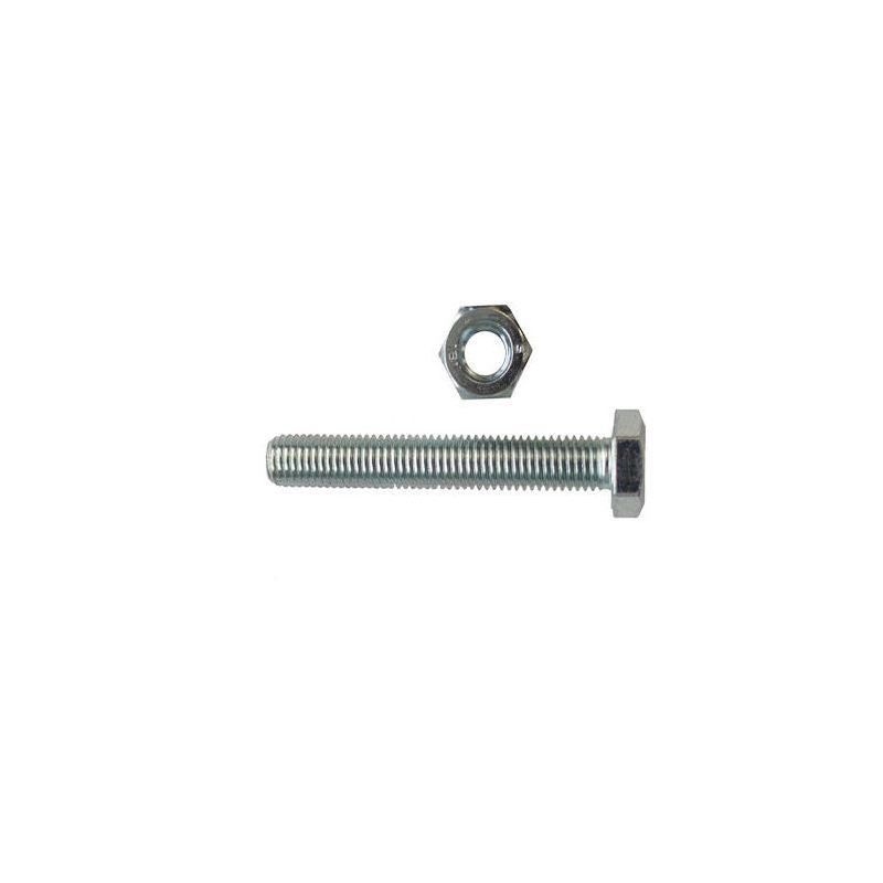 UNIFIX PACK 10 M6 x 50mm BZP HT SETSCREW NUT & WASHER UB3309