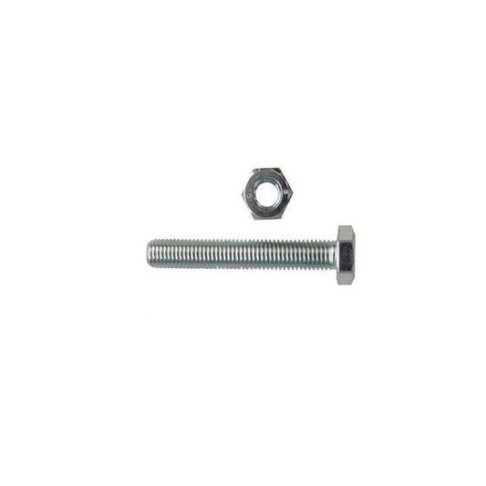 UNIFIX PACK 10 M6 x 50mm BZP HT SETSCREW NUT & WASHER UB3309