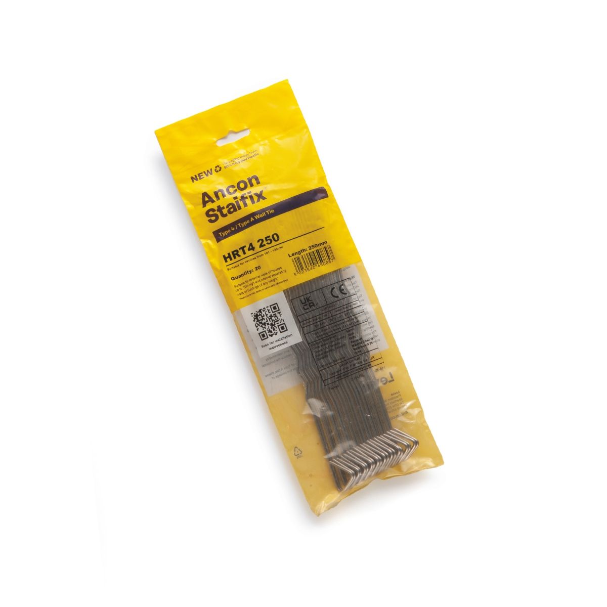 ANCON STAIFIX HRT4 HOUSING WALL TIE 250mm (PACK 20) HRT425020PKS