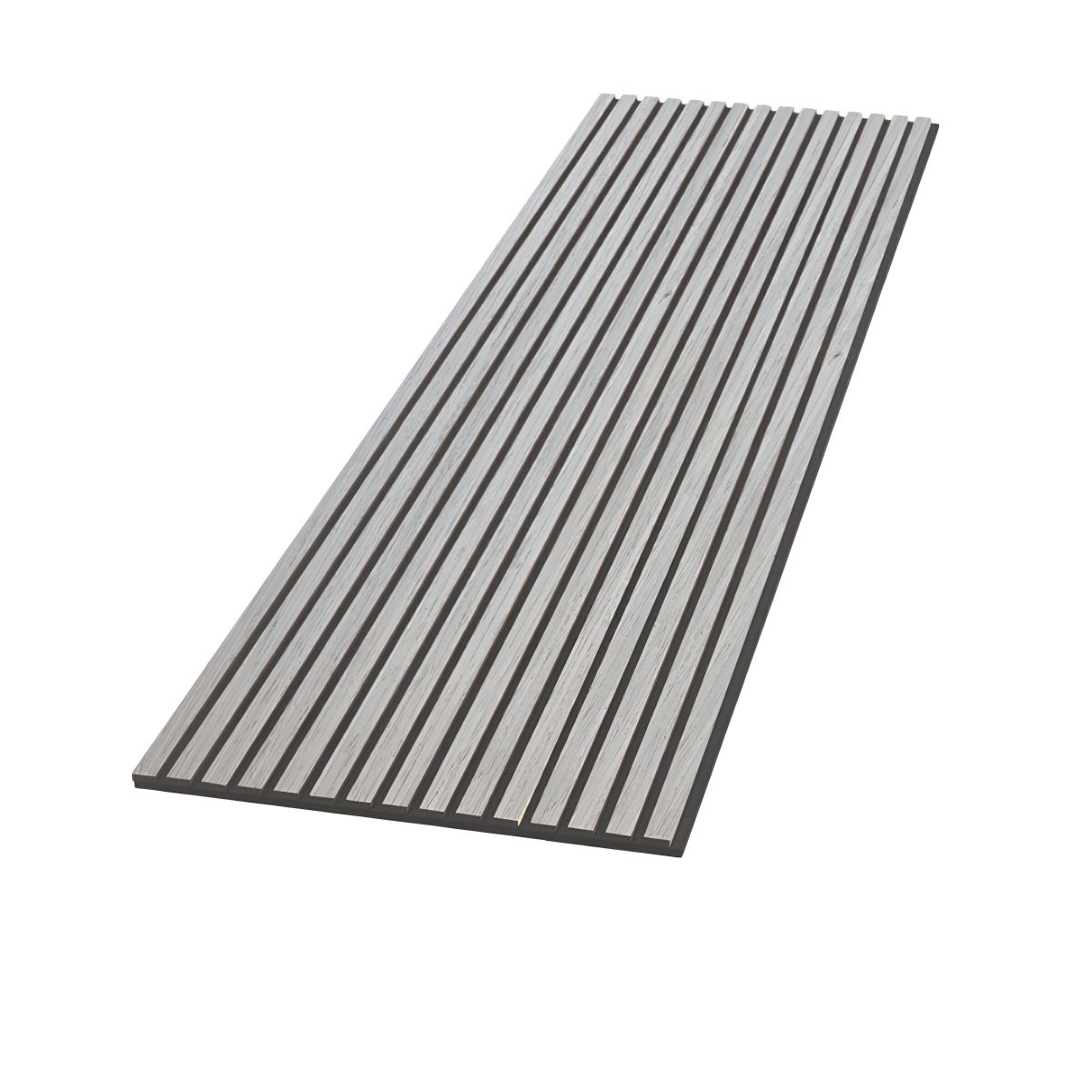 WWP 2400 x 600 x 21mm (1.44m2) ACOUSTIC SLAT WALL PANEL VENEERED LIGHT GREY