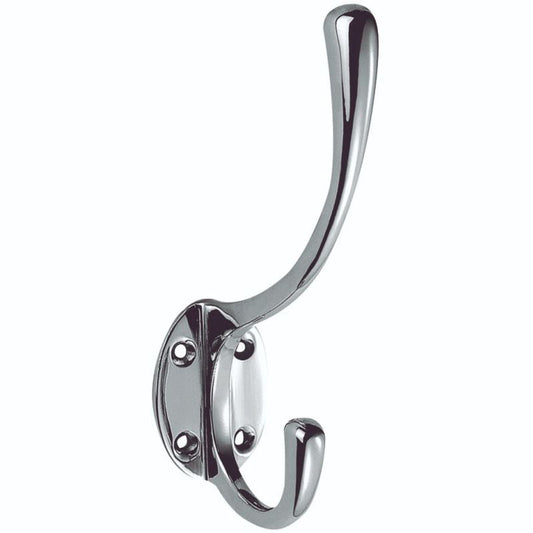 CHROME PLATED VICTORIAN HAT AND COAT HOOK AA25CP/BP