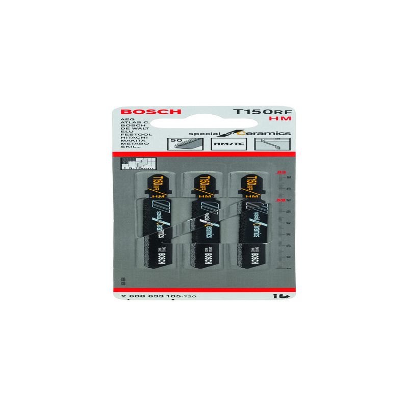 BOSCH 2608633105 PACK OF 3 T150RF JIGSAW BLADES