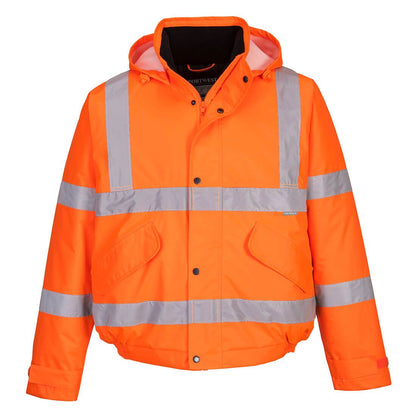Hi-Vis Winter Bomber Jacket , 4XL, R, Orange