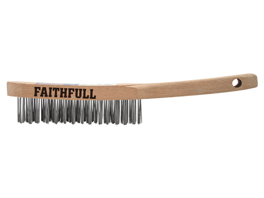 FAITHFULL FAI6803F 3 ROW HEAVY DUTY WIRE SCRATCH BRUSH