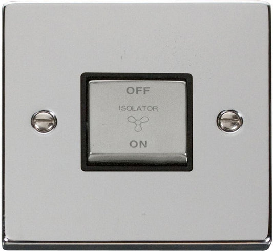 CLICK VPCH520BK 1G 3 POLE 10A FAN ISOL SWITCH POLISHED CHROME