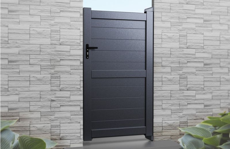 PEDESTRIAN GATE 1200 x 2000mm HORIZONTAL INFILL GREY RMG002PG-22