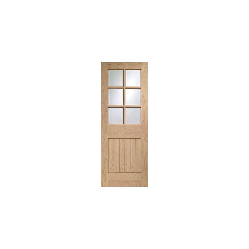 XL OAK VENEERED INT 6 LIGHT SUFFOLK GLAZED DOOR OGOSUF6L27 1981 X 686 X 35MM (27")