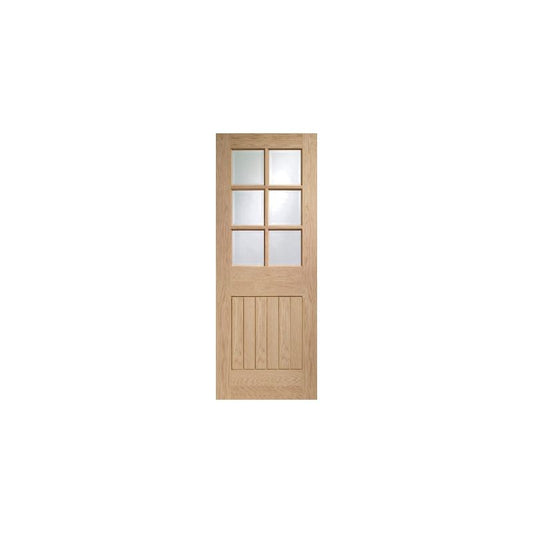XL OAK VENEERED INT 6 LIGHT SUFFOLK GLAZED DOOR OGOSUF6L27 1981 X 686 X 35MM (27")
