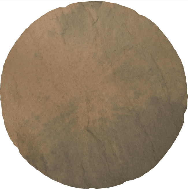BRADSTONE ROUND STEPPING STONE 400mm DIA x 32mm BROWN BLEND 21707