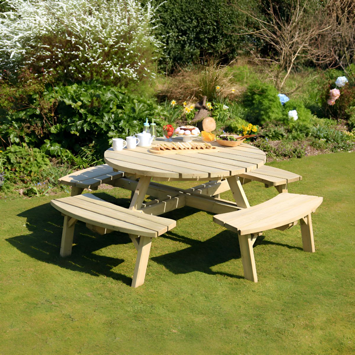 ZEST ROSE ROUND PICNIC TABLE 00006