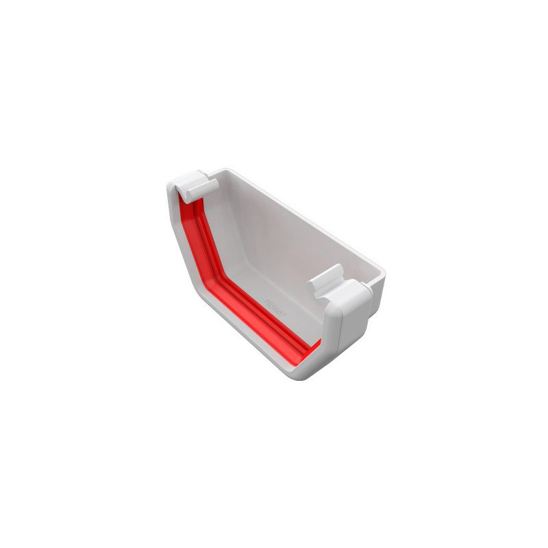 FREEFLOW SQUARE STOP END EXTERNAL WHITE FRS607