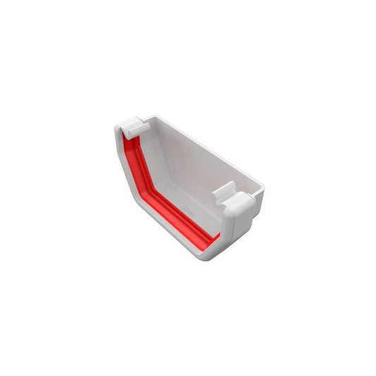 FREEFLOW SQUARE STOP END EXTERNAL WHITE FRS607