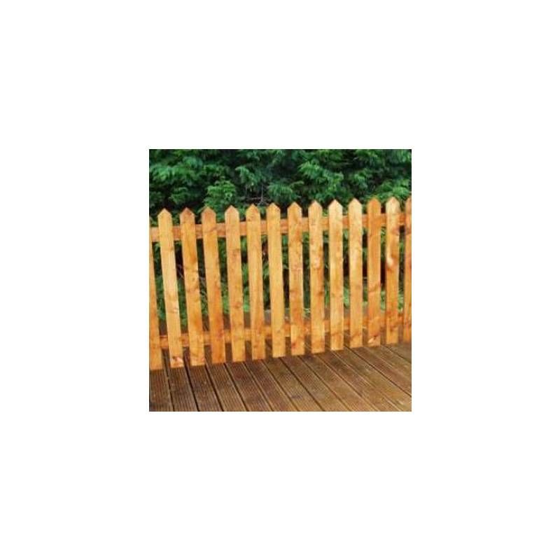 DENBIGH TIMBER POINTED PICKET / PALISADE PANEL 6 x 3' ACTUAL WIDTH 1795mm PIK6X3P