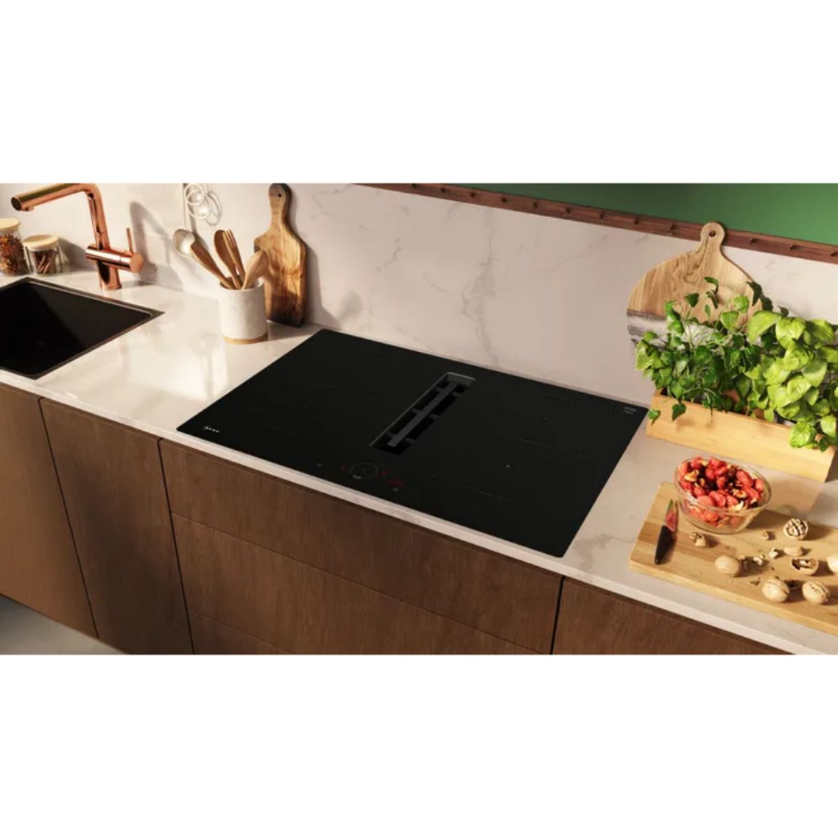 NEFF V58NHQ4L0 N70 VENTING HOB BLACK GLASS