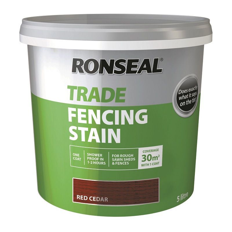 RONSEAL TRADE FENCING STAIN 5l RED CEDAR 38576