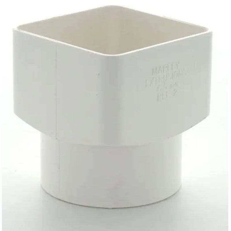 MARLEY ADAPTOR SQUARE 65mm TO ROUND 68mm WHITE RLE2W