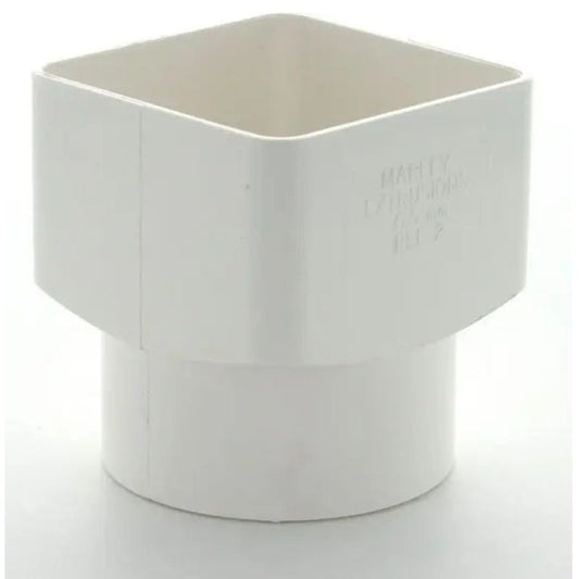 MARLEY ADAPTOR SQUARE 65mm TO ROUND 68mm WHITE RLE2W