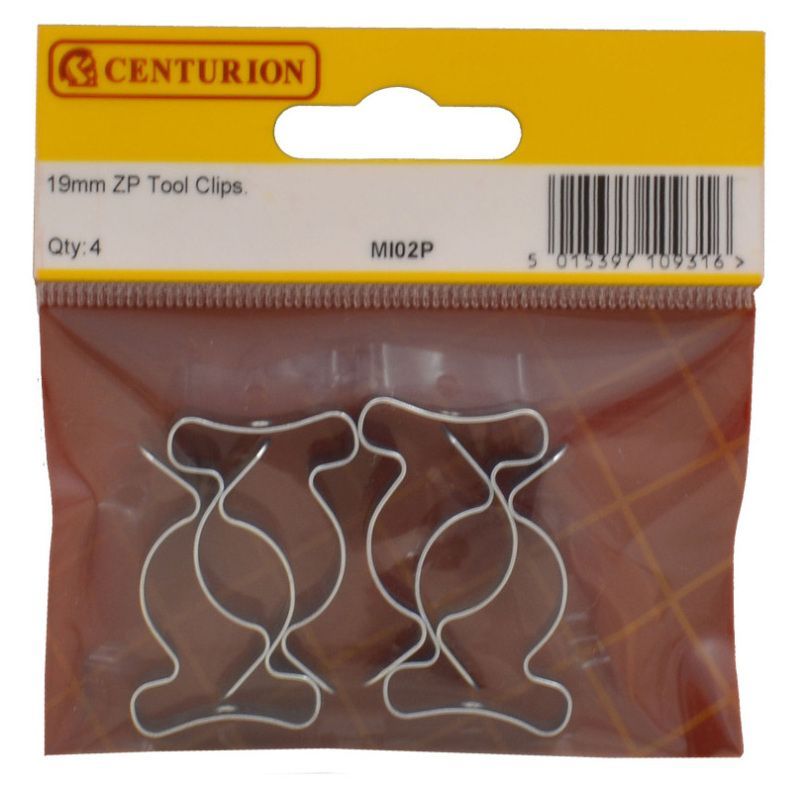 CENTURION MI02P ZINC PLATED 19mm TOOL CLIP PACK