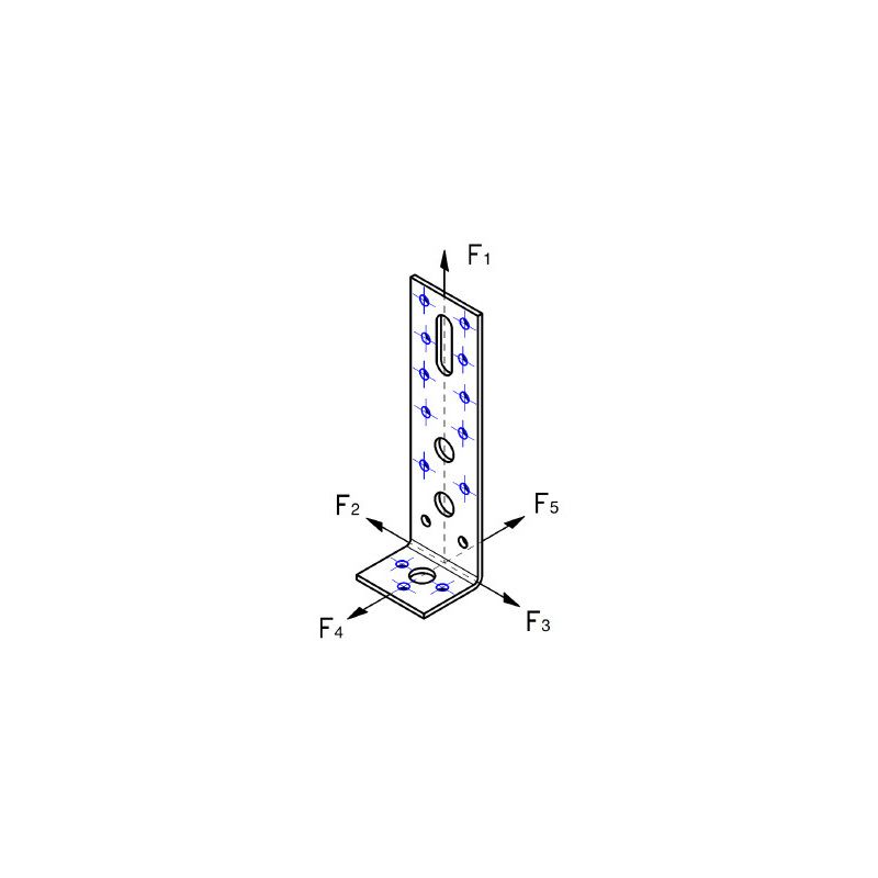 EXPAMET ADJUSTABLE ANGLE BRACKET GALVANISED 140 x 35 x 40mm AAB1403540