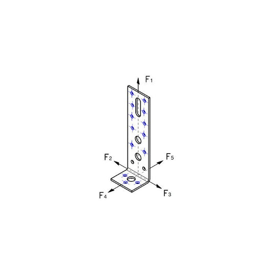 EXPAMET ADJUSTABLE ANGLE BRACKET GALVANISED 140 x 35 x 40mm AAB1403540