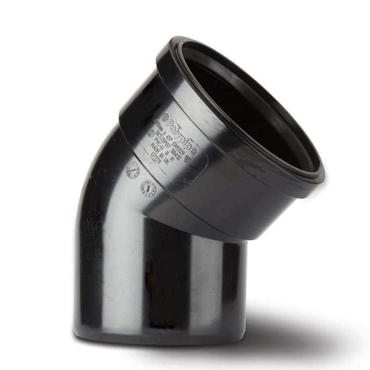 POLYPIPE SOIL BEND S/S 110mm x 135deg SB412 SB412B BLACK
