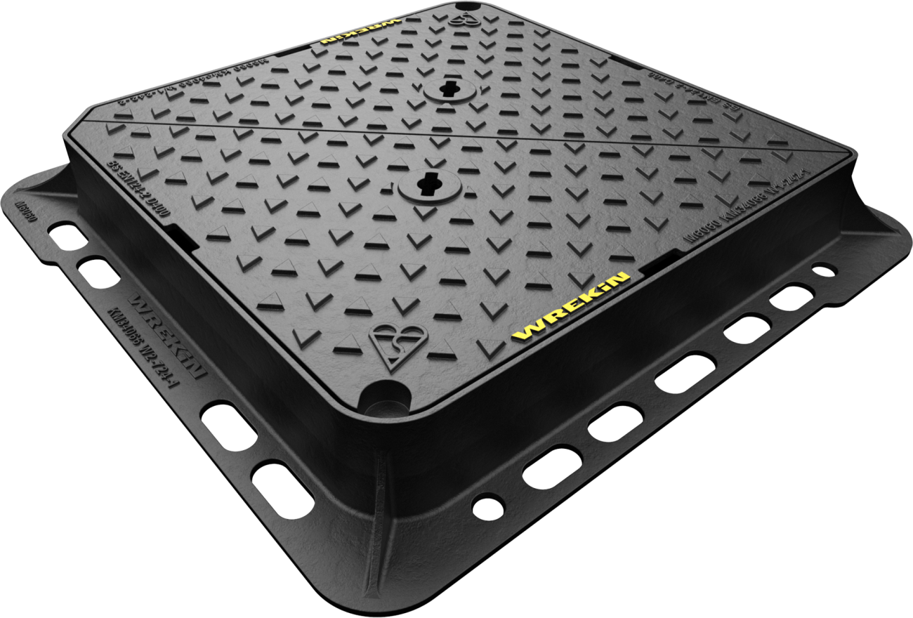 WREKIN (A242/A734) 600 x 600 x 100mm D/IRON DBL /TRI COVER & FRAME D400 TRISTAR DMT0D4/6060/KT