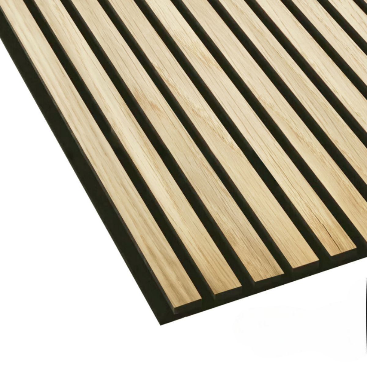 WWP 2400 x 600 x 21mm (1.44m2) ACOUSTIC SLAT WALL PANEL VENEERED NATURAL OAK