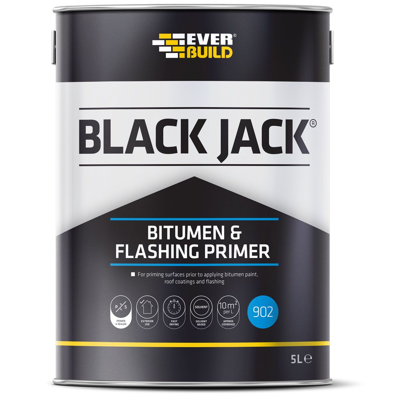 Everbuild Black Jack Bitumen And Flashing Premier 5L Black 90205