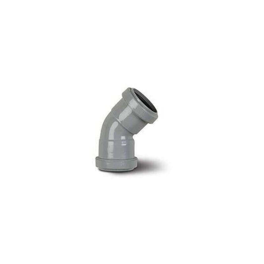 POLYPIPE PUSHFIT WASTE OBTUSE BEND 40mm x 45deg WP18G GREY